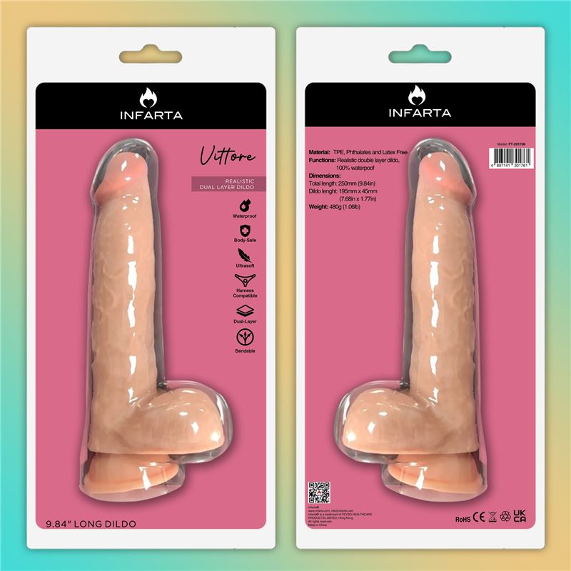 Dildo Dual Layer Pellizcable Vertebrado Vittore - Imagen 3