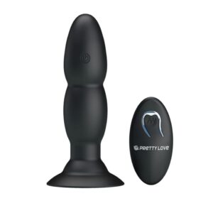 Vibrador Rotador Anal Control Remoto Silicona Recargable 13Cm X 3,5Cm