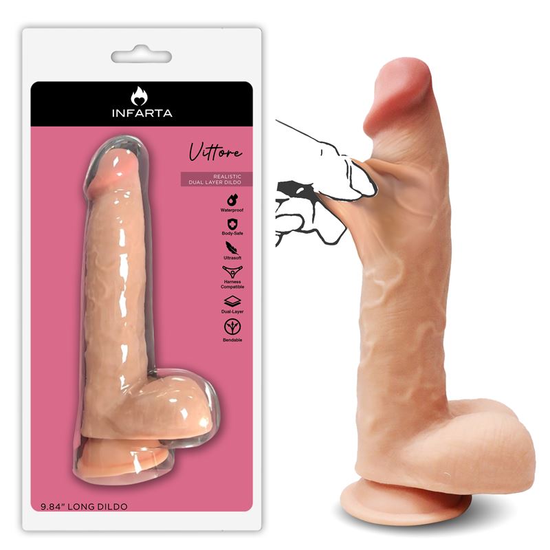 Dildo Dual Layer Pellizcable Vertebrado Vittore