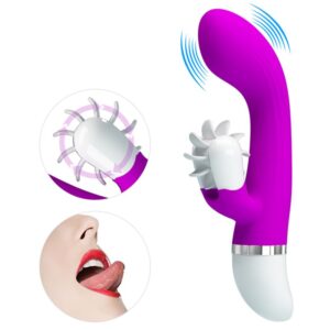 ***Vibrador Sheila Lengua Rotadora Silicona