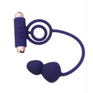 Performance - Penetrator Anal Plug With Vibrating Cock Rings - Indigo