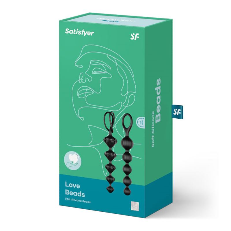 Love Beads Set Of 2 Black - Imagen 2
