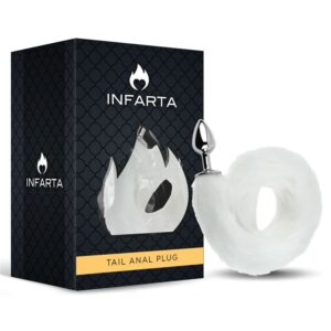 Anal Plug Tail Metal Small White