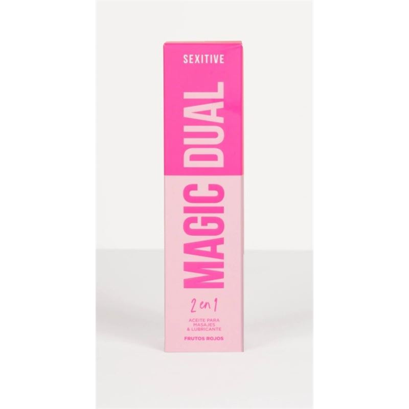 Magic Dual Aceite Sensual Para Masajes Y Lubricante- Aroma Frutos Rojos