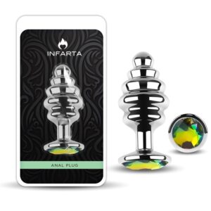 Anal Plug Luna Metal Medium Rainbow
