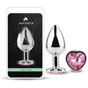 Anal Plug Heart Love Metal Large Pink