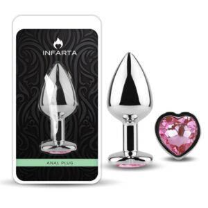 Anal Plug Heart Love Metal Small Pink