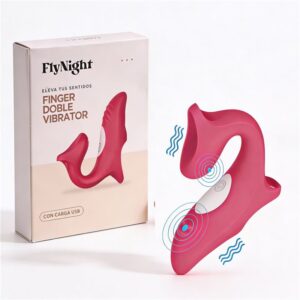 Finger Doble Vibrator Rosa / C9015