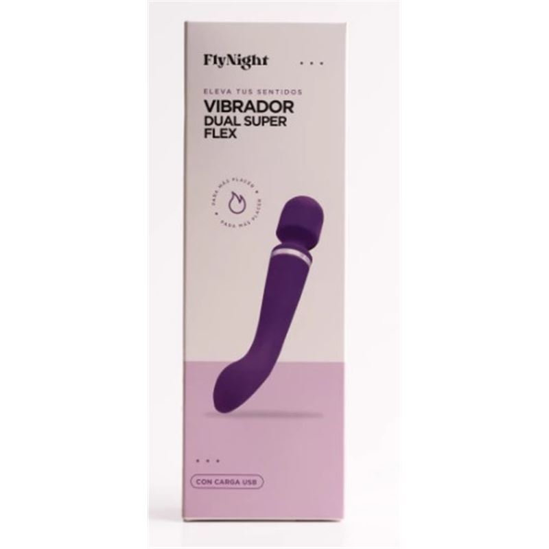 Vibrador Dual Super Flex Negro / C9006 - Imagen 2
