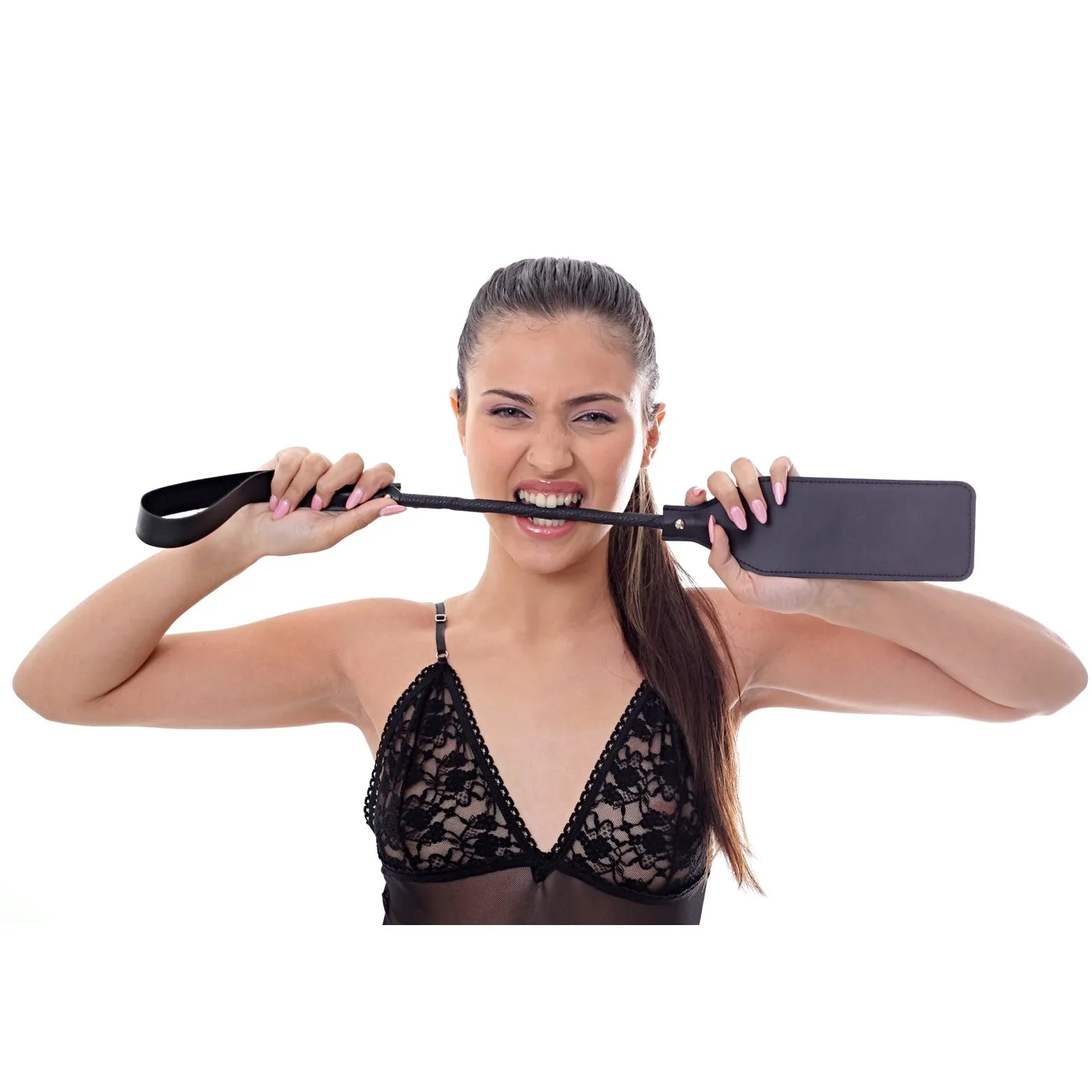 Fusta Grande 60Cm - Eco-Cuero Negro - Imagen 8